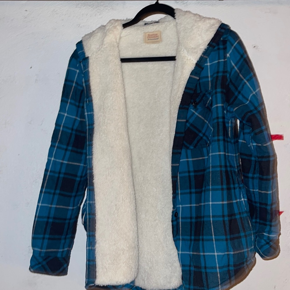 faux sherpa fur flannel